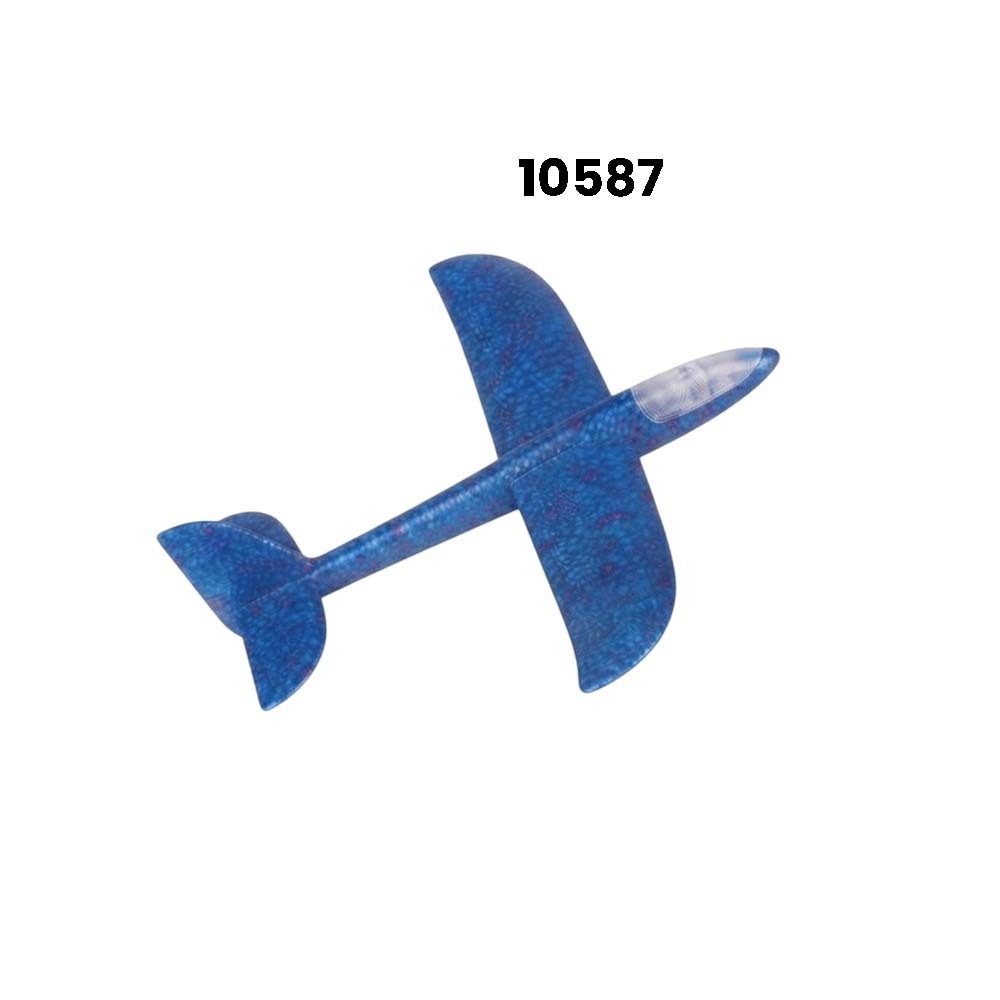 Baby Cele LED Foam Airplane Glider Toy 10587 (Blue)