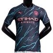 Manchester City Official Third Player Jersey 23/24  Dark Navy (Large)