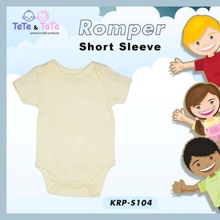 Te Te & Ta Ta Short Romper Short Sleeves Yellow 6-9 Months (3Pcs/1Set) KRP-S104