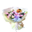 Floral District Mix Artificial Flower & Graduate Bear Bouquet