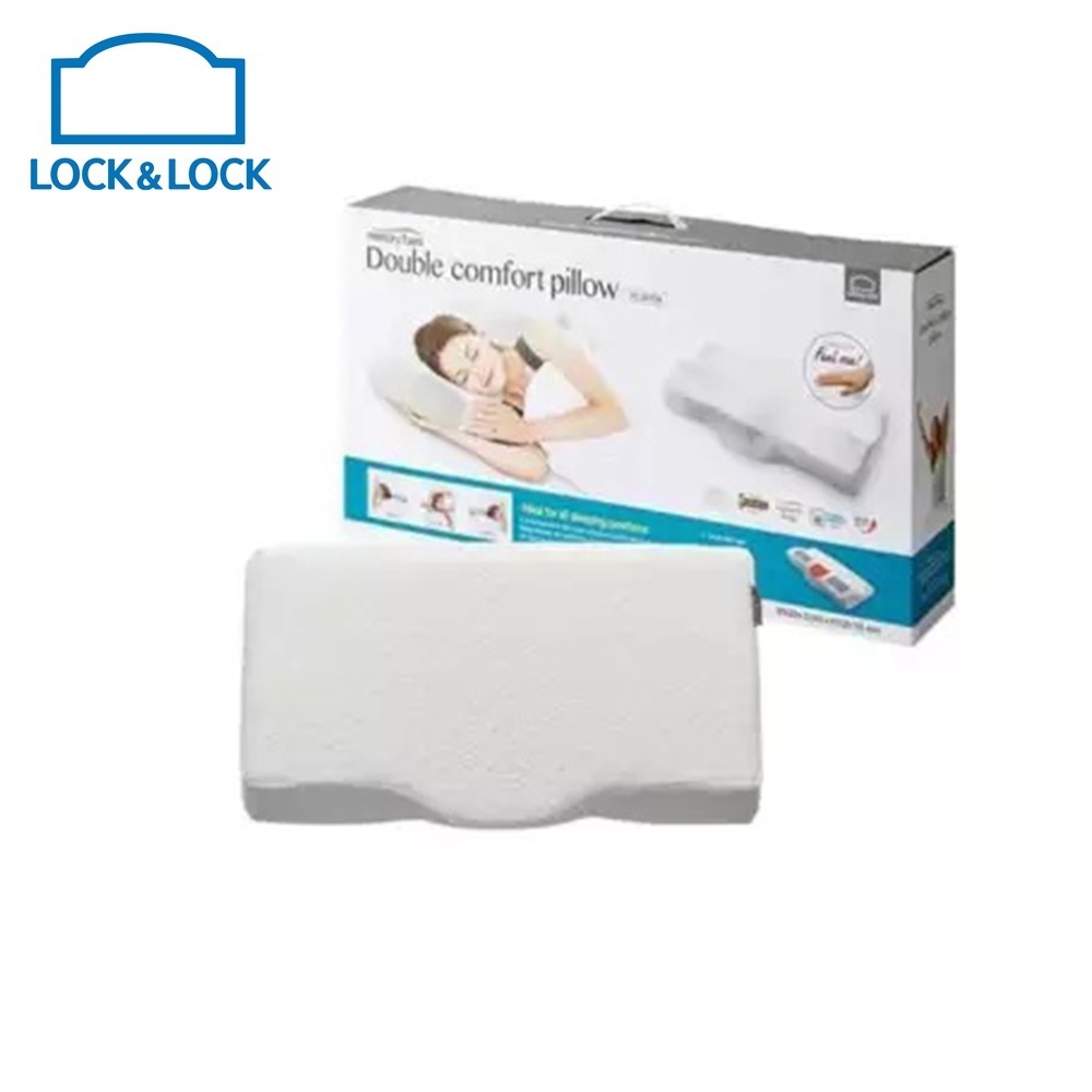 HLW114 Lock & Lock 50D Memory Foam Pillow Rectangular Weight 1150G (White)