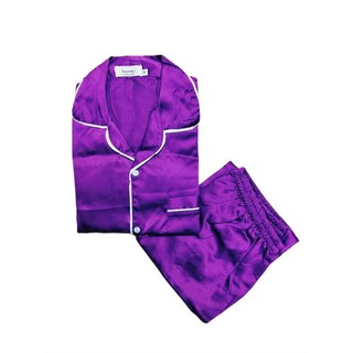 Bambi Women Silk Pajamas One Set Green AA0015 Large