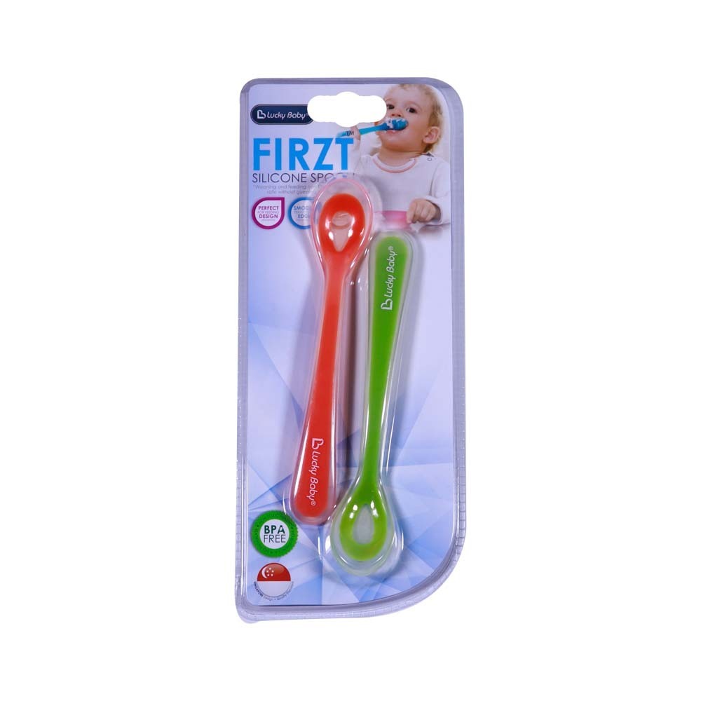 Lucky Baby Silicone Weaning Spoons 2PCS No.609484
