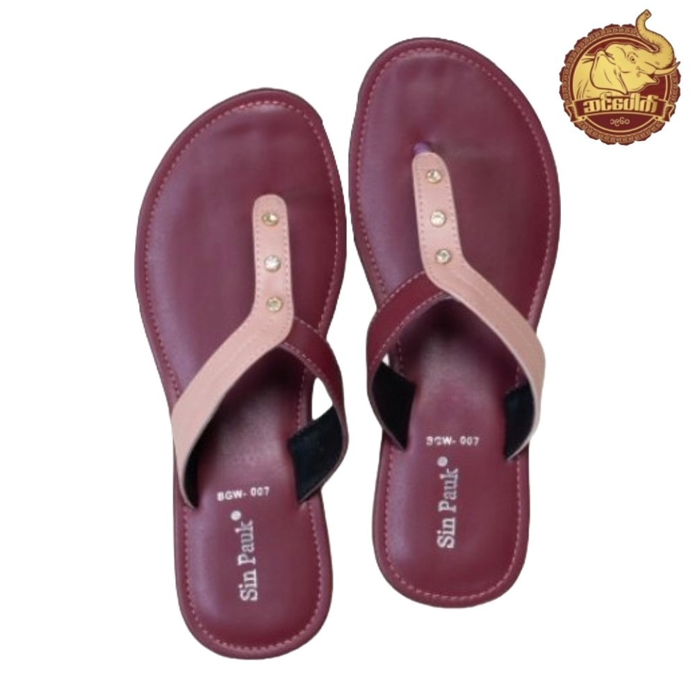 Sin Pauk Women Leather Slipper (Design-2,No-38) BGW-007