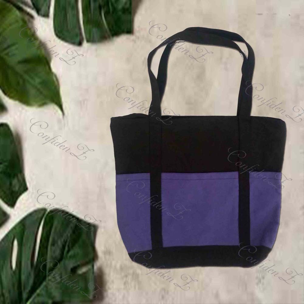 Confidenz Cotton Tote Bag with purple patch 03