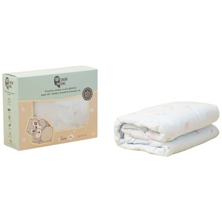 Snow Owl Bamboo Blanket Baby 36X36 Lovely Sky White