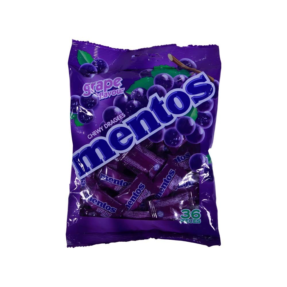 Mentos Chewy Dragees Candy Grape 97.2G