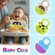 Baby Cele Waterproof Silicone Baby Bib with Food Catcher 1PC Random 10289