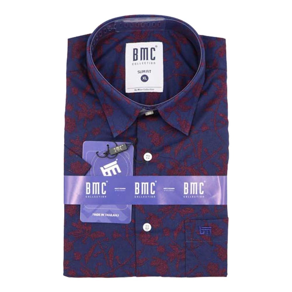 BMC Slimfit Shirts Short Sleeve 2310059 (Design-1) Large