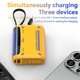 Konfulon J-30 (10000mAh Fast Charging 22.5W Built-in Cable Power Bank) + Lightning Cable Yellow