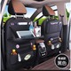 Car Back Seat Foldable Leather Tray