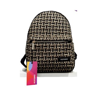 Konoko Cotton Mini Backpack Medium (Black Pattern)