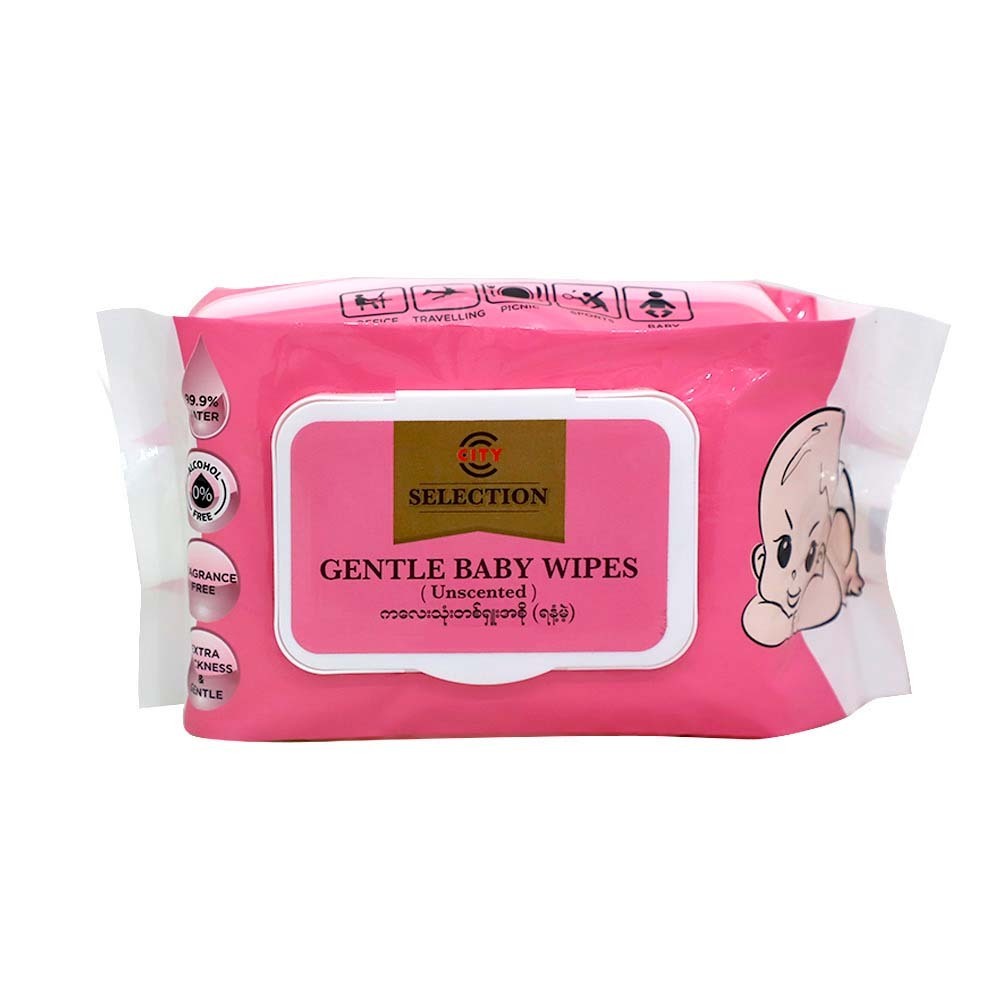 City Selection Gentle Baby Wipes Unscented 100PCS