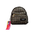 Konoko Cotton Mini Backpack Extra Small (Black Tweed  Silver Zip)