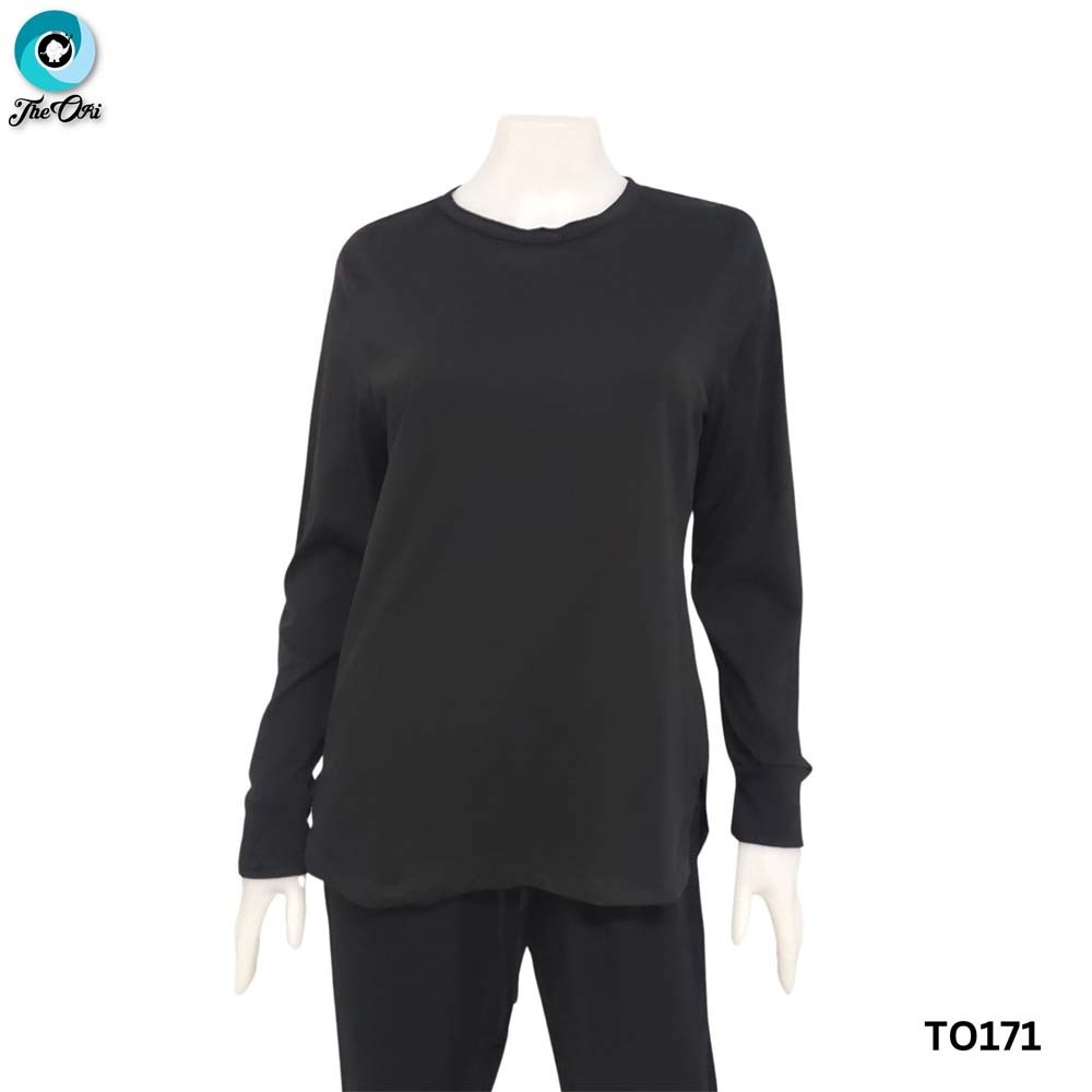 The Ori Women Long Sleeve Top Black TO171 Medium