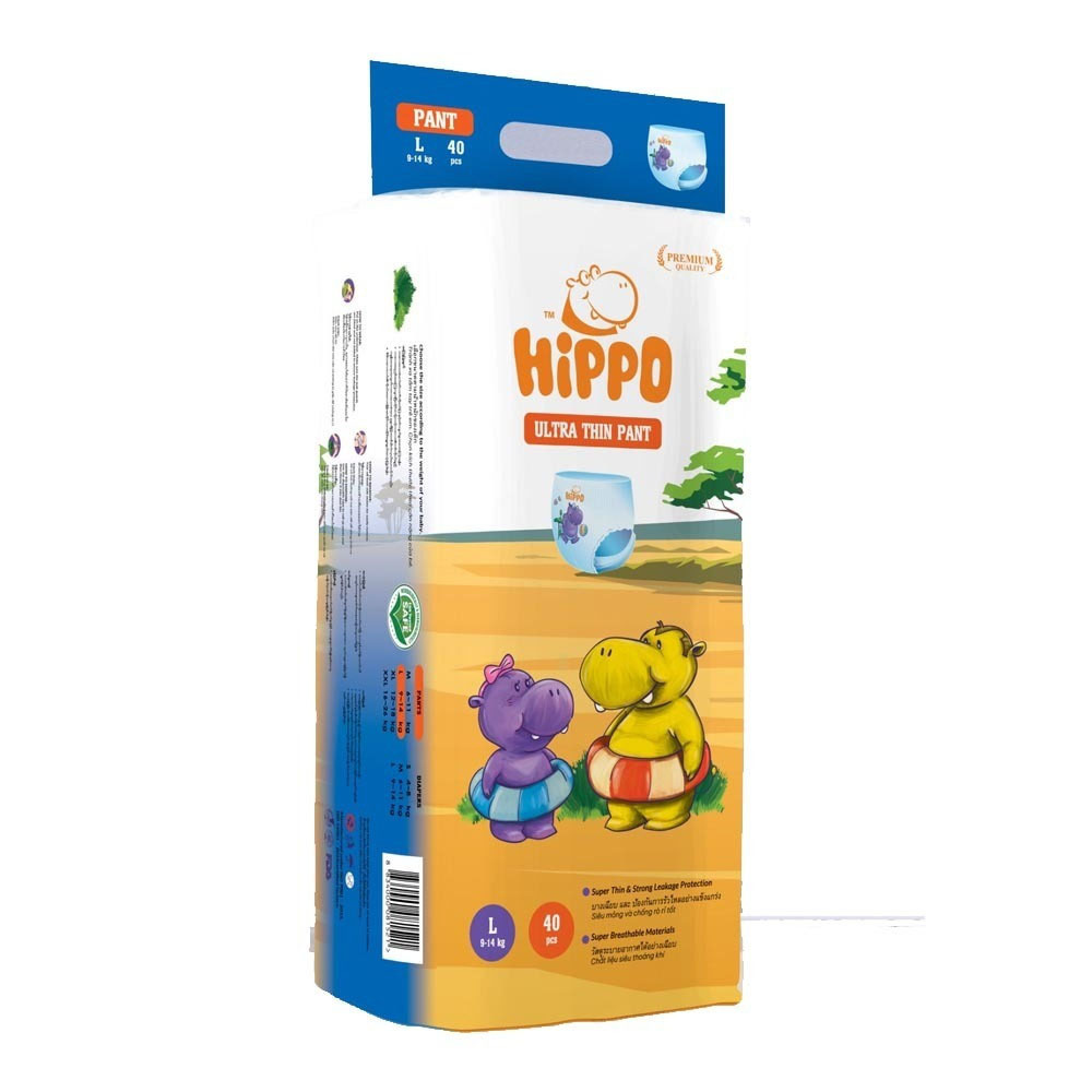 Hippo Baby Diaper Pant Ultra Thin Jumbo 40 PCS (L)