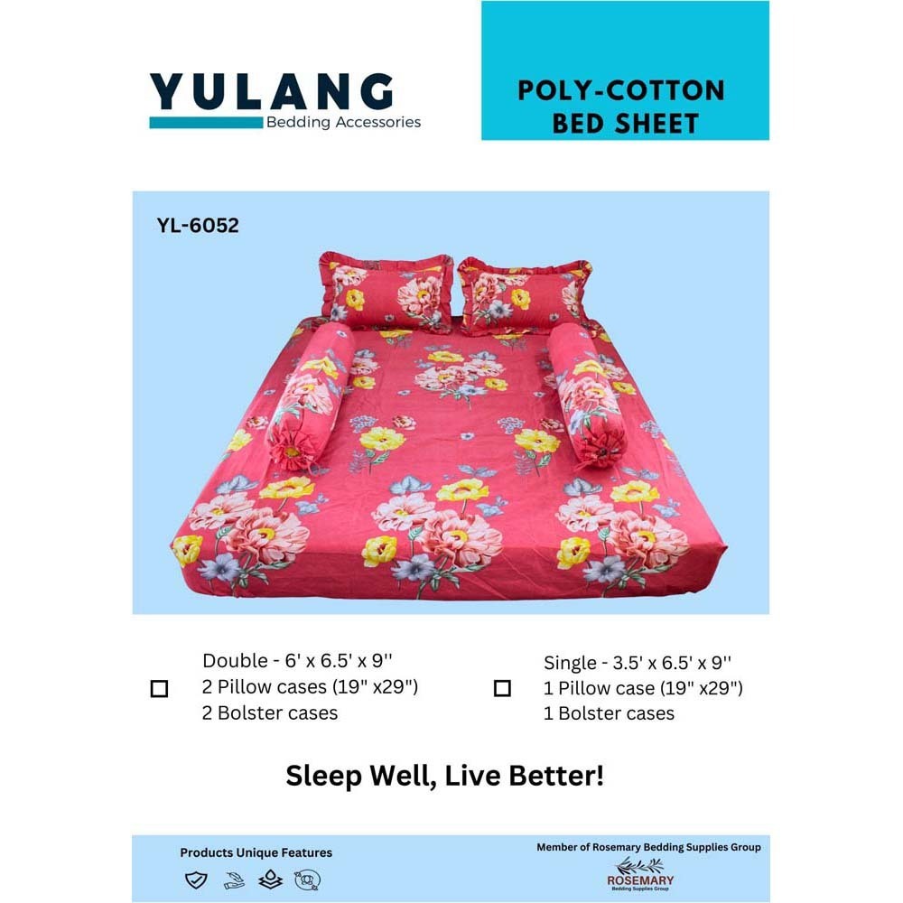 Poly Cotton Bedsheet (Classic) (Double) YL-6052D