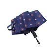 Automatic 3 Fold Teddy Printed Umbrella Dark Blue