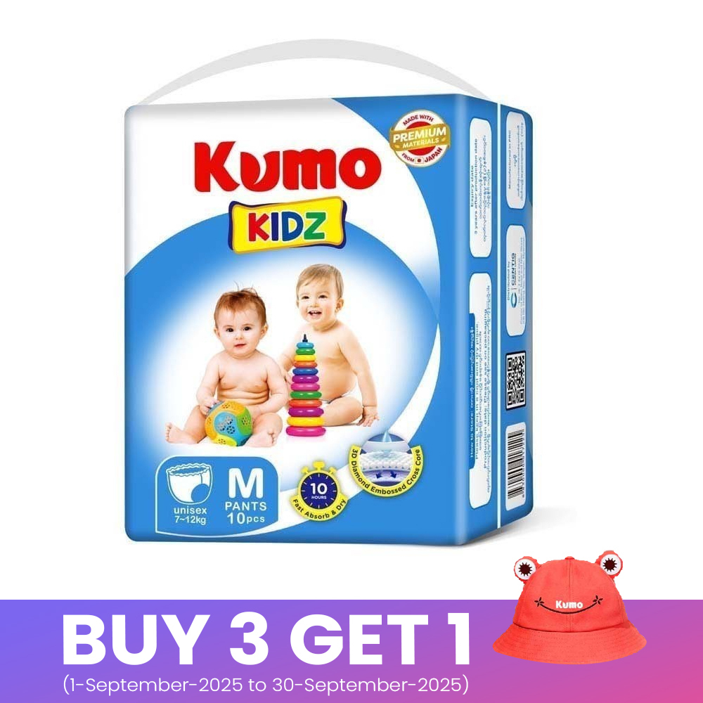 Kumo Kidz Diaper Pants Medium  (1Pack-10PCS)