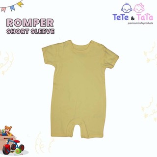 Te Te & Ta Ta Short Romper Short Sleeves White 3-6 Months (2Pcs/1Set) KRP-S102