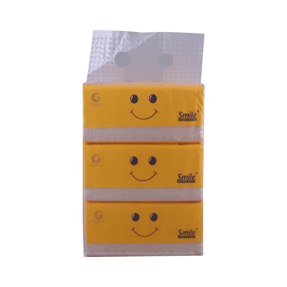 Smile Bamboo Facial Tissue 4Ply 360Sheets 3PCS