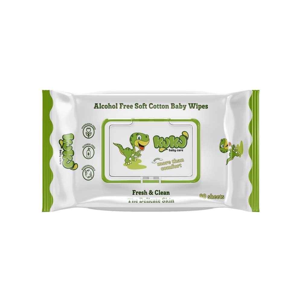 Ku Ku Baby Wipes Medium Pack 80 Sheets