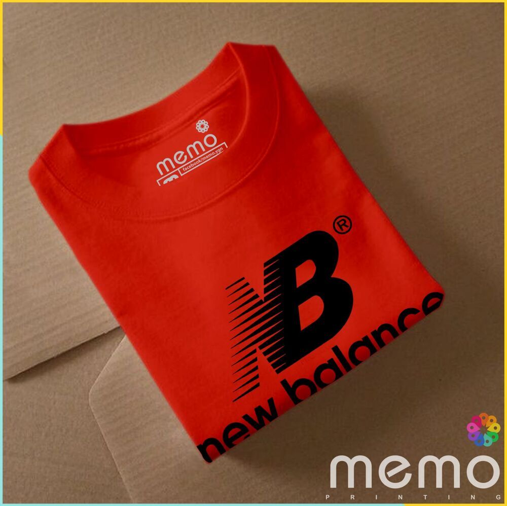 memo ygn New balance unisex Printing T-shirt DTF Quality sticker Printing-Red (XXL)