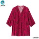 The Ori Women Long Sleeve Top LBD029 Red Floral (Small-46)