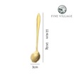 Fine Village Rose Spoon- Short *6pcs (Gold ) 12.4CM