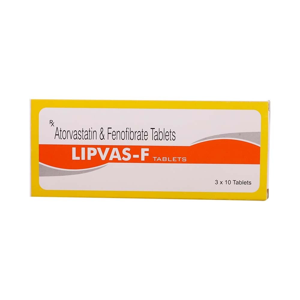 Lipvas-F Atorvastatin 10&Fenofibrate 160 10PCS 1X3