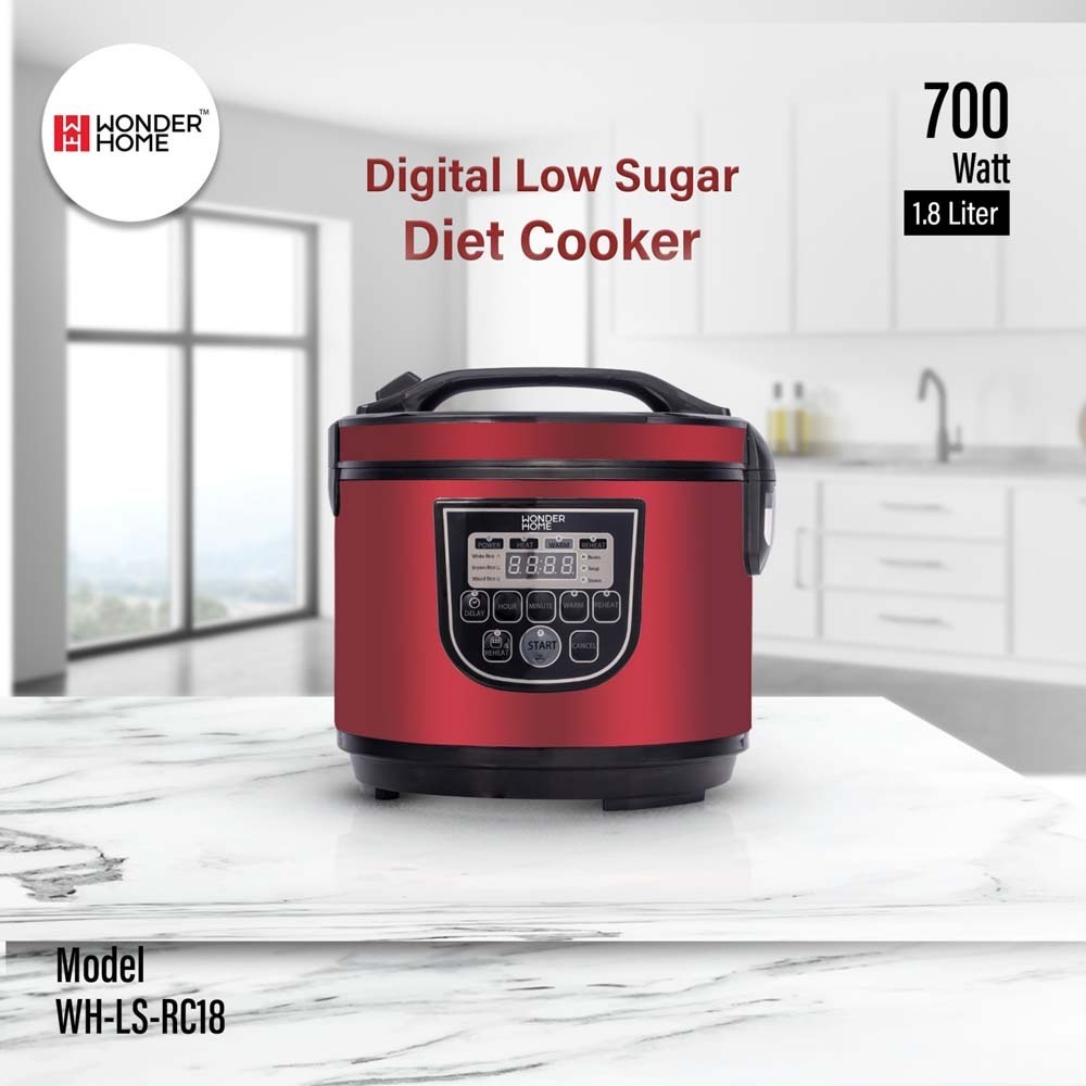 Wonder Home 1.8 Liter Deluxe Low Sugar Diet Rice Cooker WH-LS-RC18