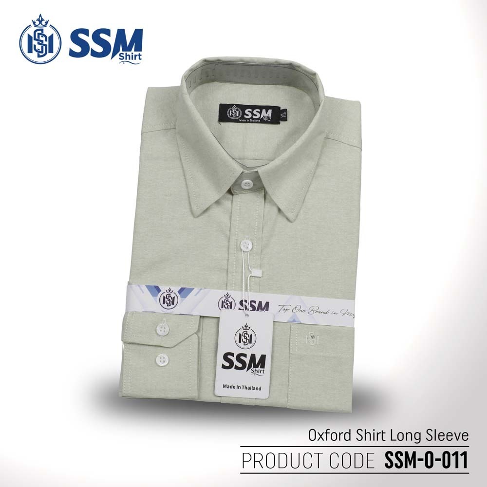 Oxford Shirt Long Sleeve SSM-O-P-L-011 (Olive Green) Extra Large
