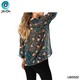 The Ori Women Long Sleeve Top LBD022 Deep Green Floral Spot (XXL-48)