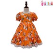 Ellie Baby Bunny Cotton Dress Orange Small CMO18