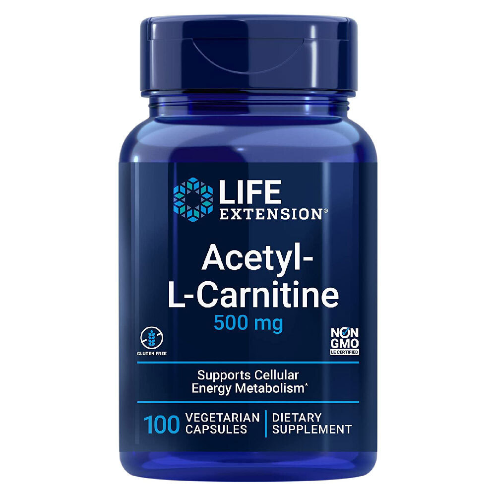 Acetyl L-Carnitine (500 mg, 100 Vcaps) LE00009