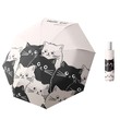Fashion UV Umbrella Automatic Black and White Cat UM005