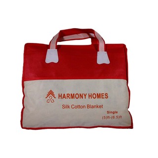 Harmony Homes Cotton Blanket 5x6.5ft Purple