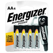 Energizer Alkaline Battery Aa Size 4`S(Card)
