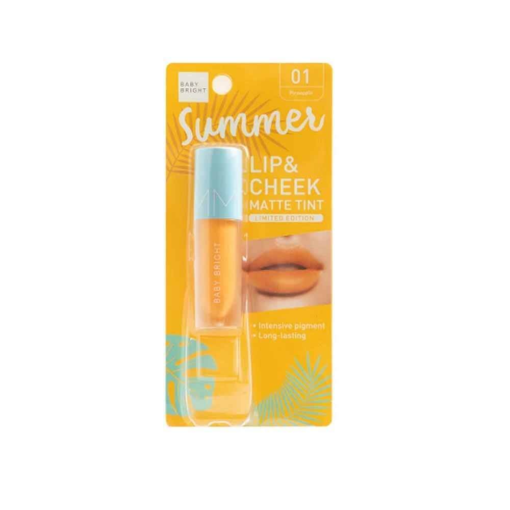 Baby Bright Summer Lip & Cheek Matte Tint 2.4G (01 Pineapple)