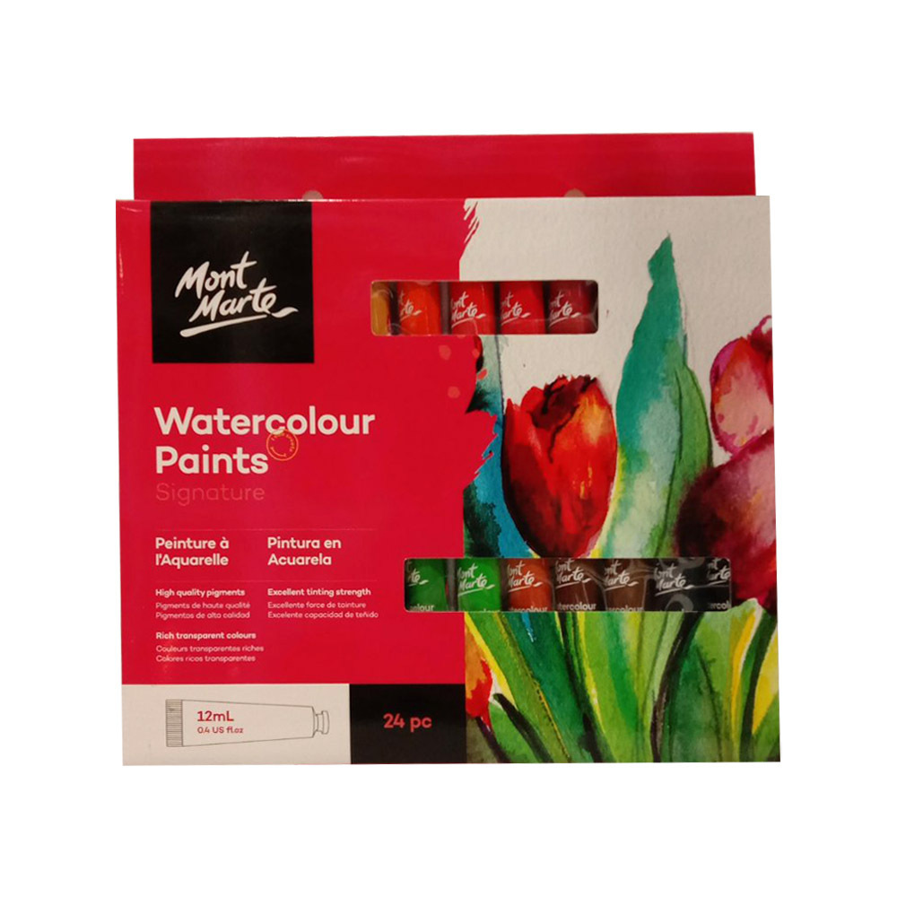 Mont Marte Watercolour Paints 24 PCS PMHS0049-V04