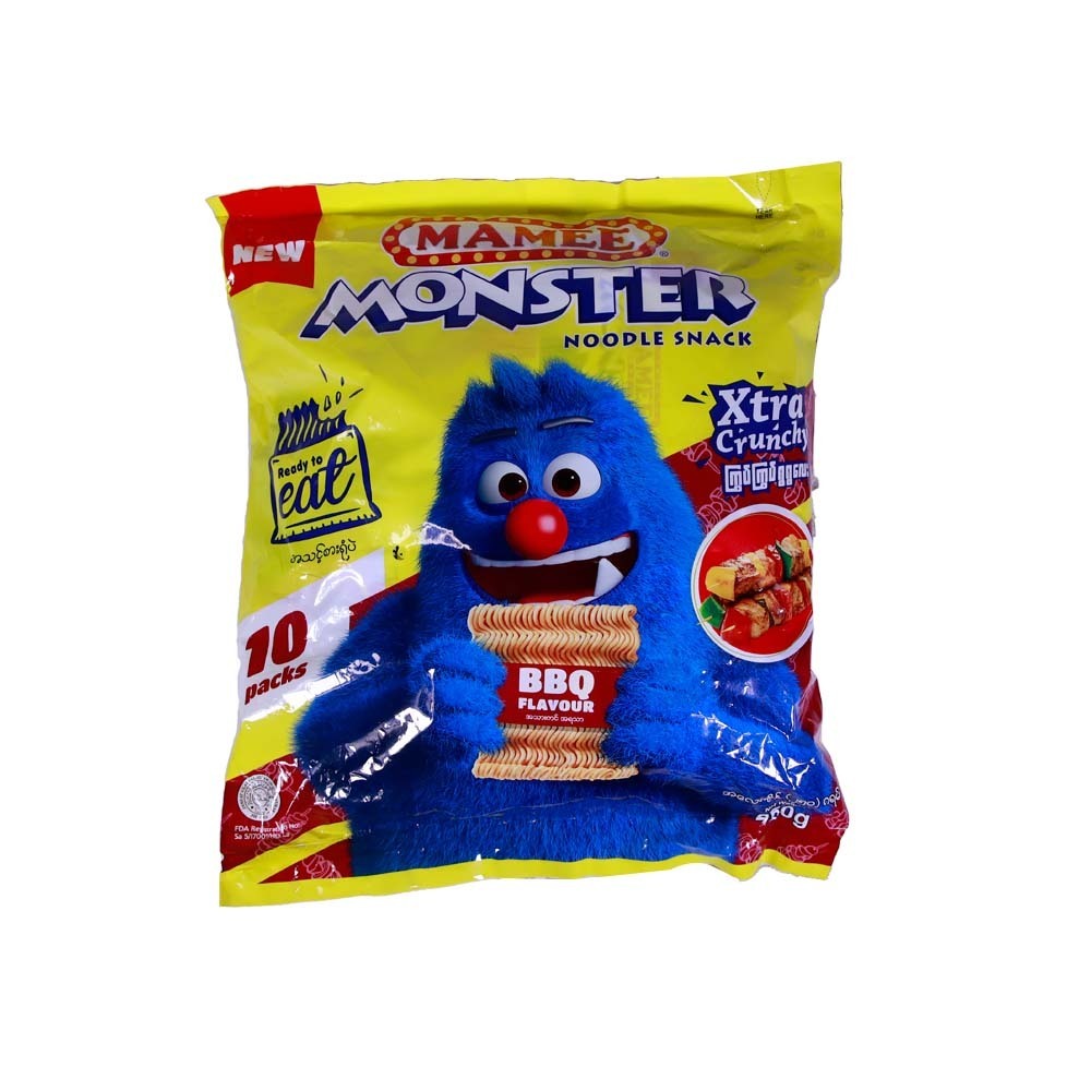 Mamee Monster Noodle Snack BBQ 250G