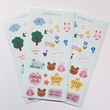 Jourcole  Kawaii Bears Sticker Set 2 sheets 8.5x16.5cm JC0026 Blue