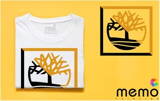 memo ygn TIMBERLAND 02 Printing T-shirt DTF Quality sticker Printing-Black (Small)