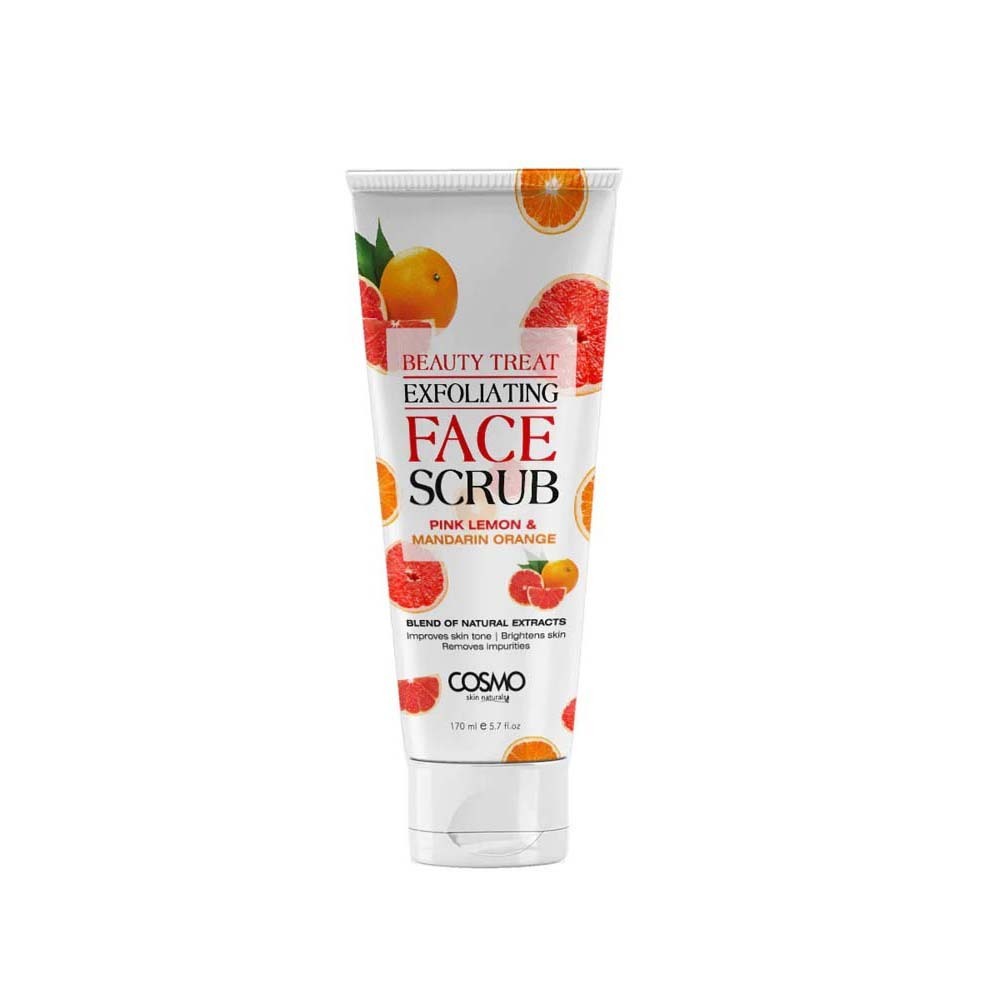 Cosmo Pink Lemon And Mandarin Orange Face Scrub 170ML Tube ( Cosmo Series )