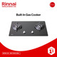Rinnai Built-In Gas Cooker RB-7302S-GBS Black