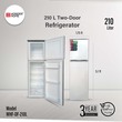 WHF-DF-210L Wonder Home Two Doors Defrost Refrigerator 210 Liters WHF-DF210L