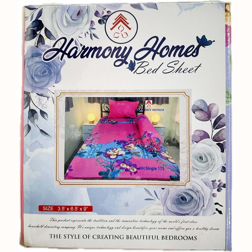 Harmoy Homes Bed Sheet Single BS06 (HH Single-175)