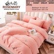 Rosemary Brocade Double Bedsheet Set SD-04 Pink