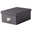 Ikea Tjog Storage Box With Lid, Dark Grey 25X36X15 CM  204.776.66