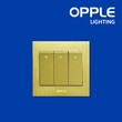 OPPLE OP-C021032A-J-GOLD (3Gang 2Way) Switch and Socket (OP-21-106)